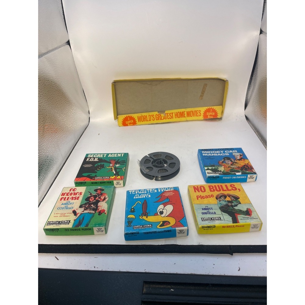 Vintage Lot of 8mm & 16mm Film Reels (6-Reel Collection)